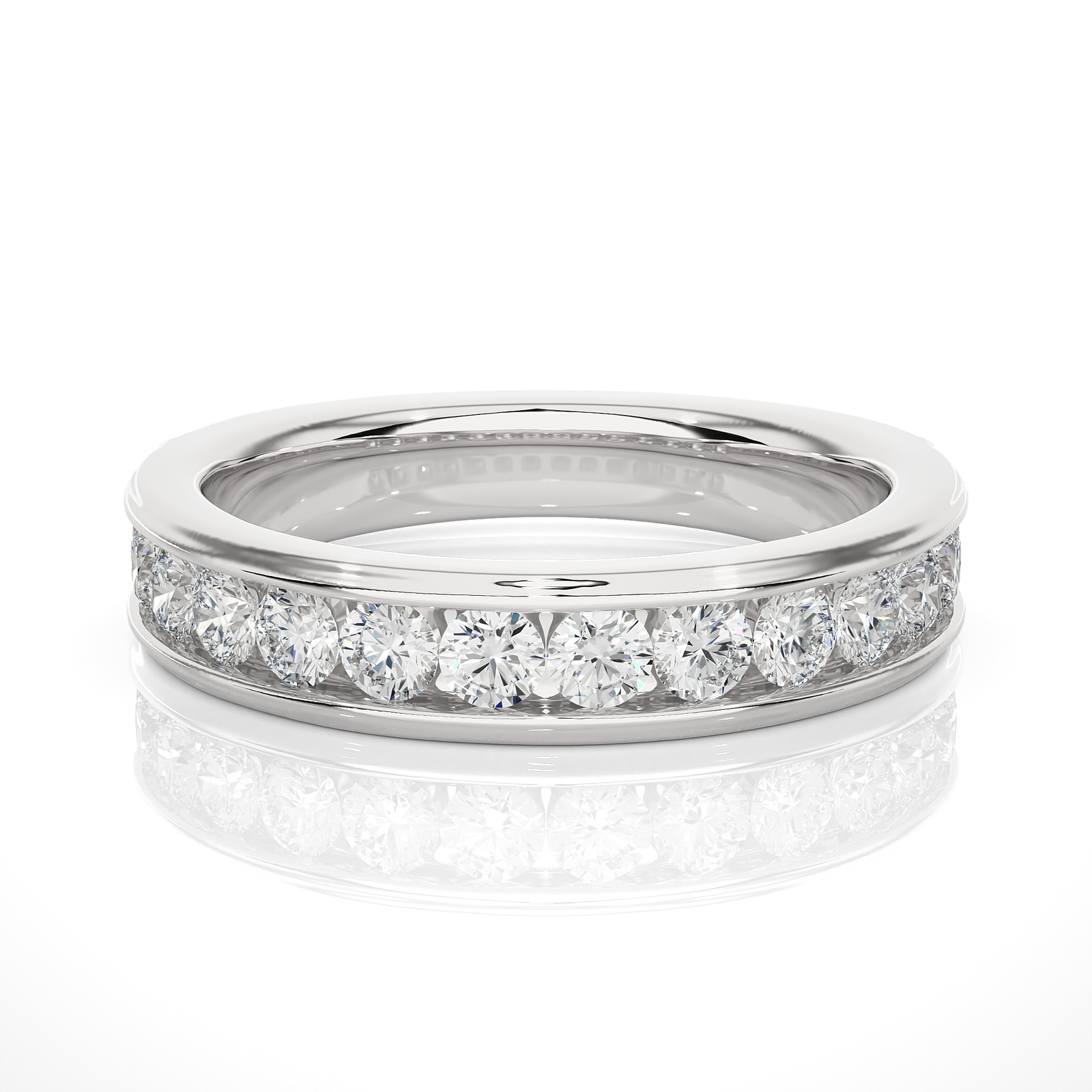 Channel-Set Round Diamond Eternity Band