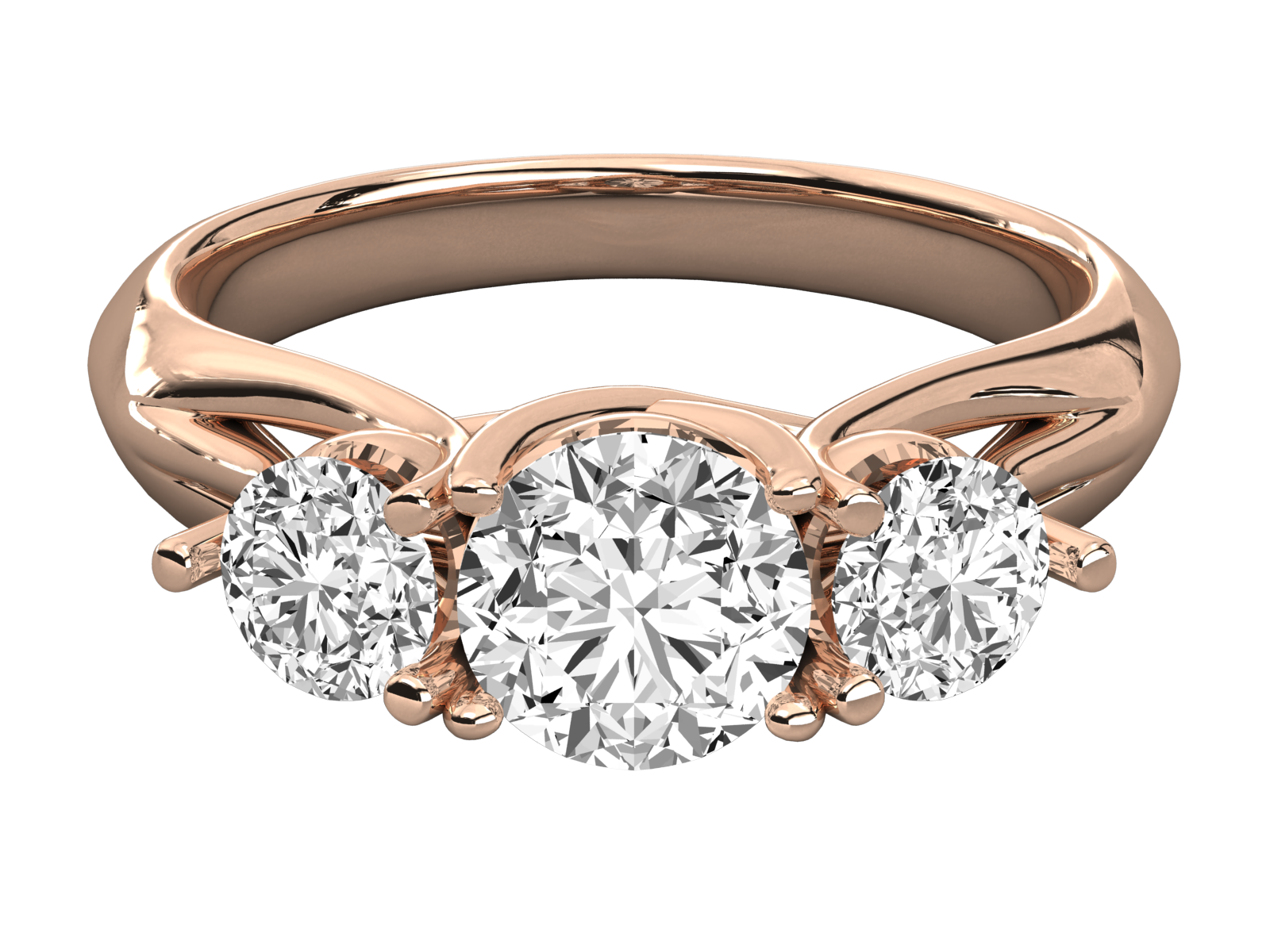 Three-Stone Round Diamond Ring