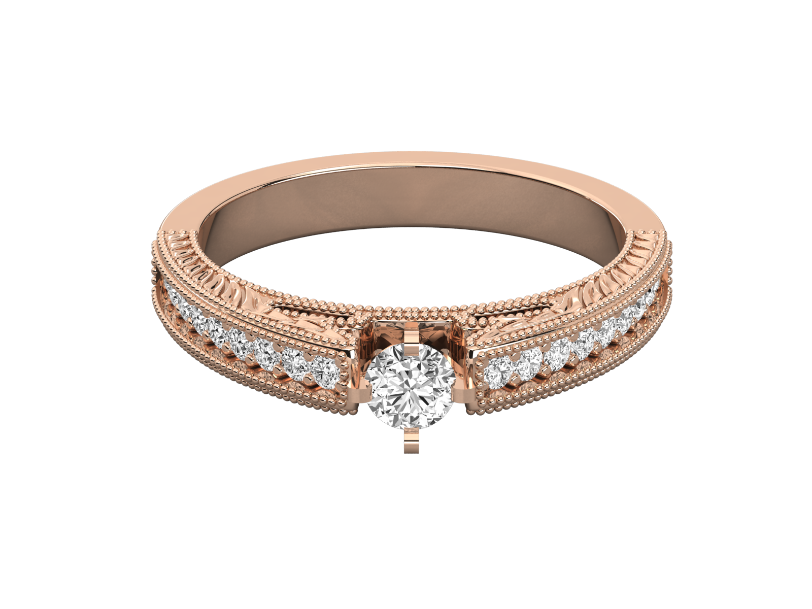 Vintage-Inspired Diamond Engagement Ring