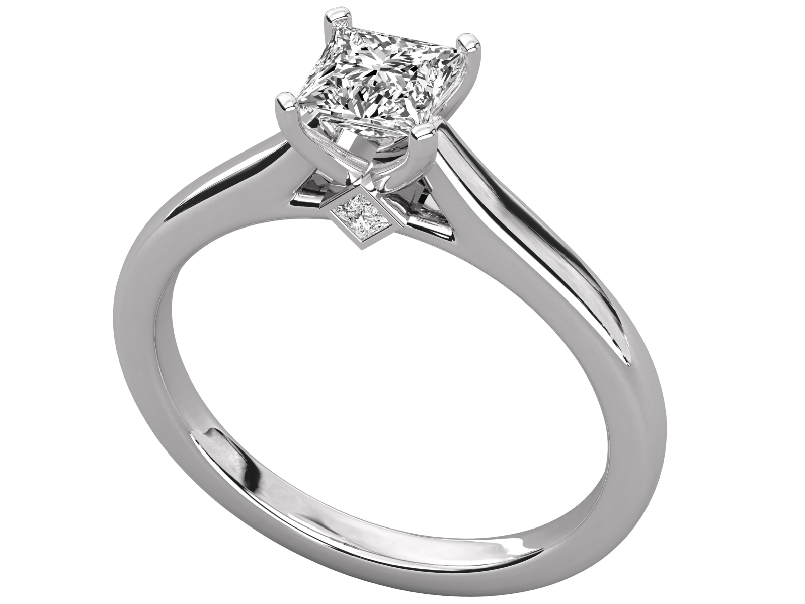Princess-Cut Solitaire Engagement Ring
