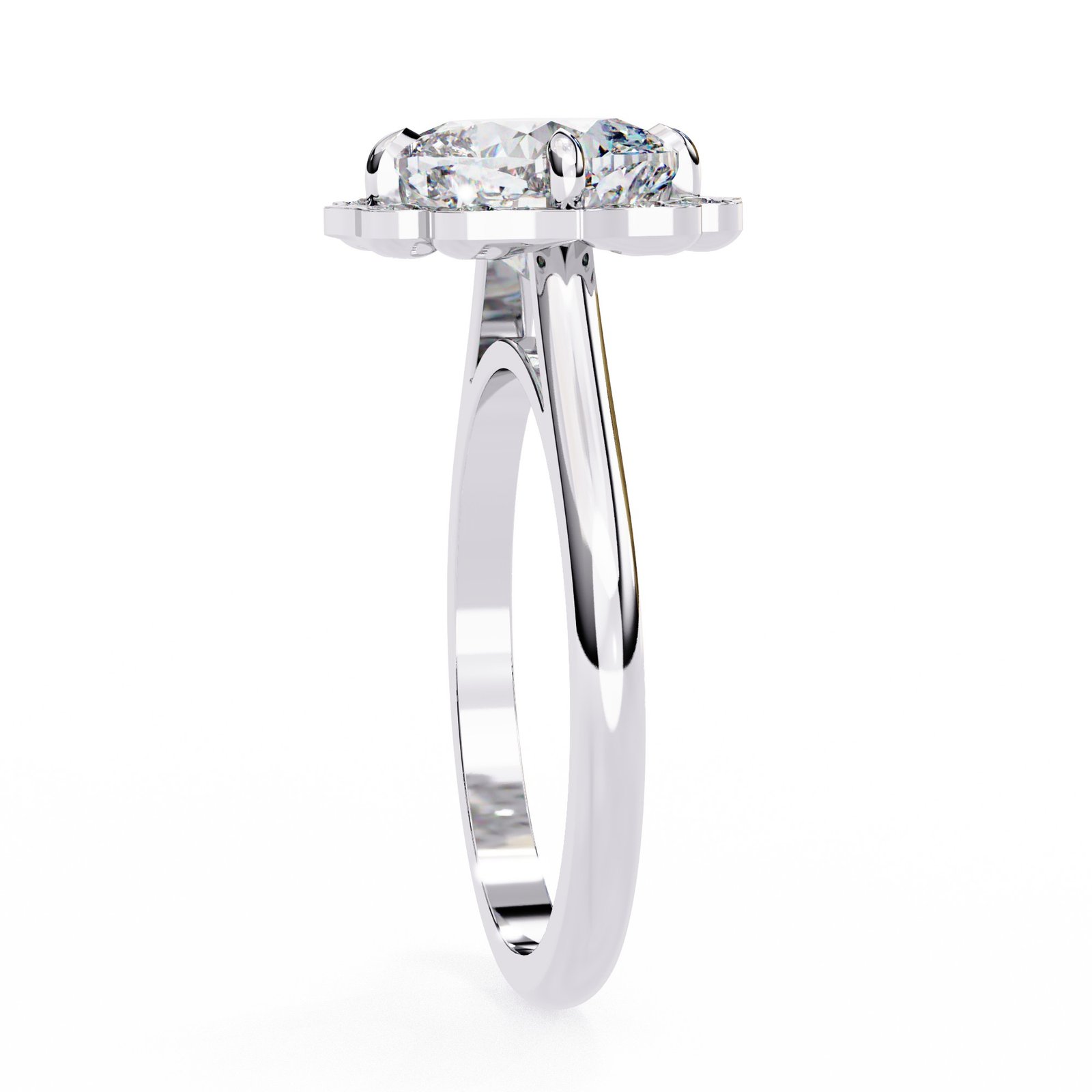 Floral-Inspired Diamond Engagement Ring